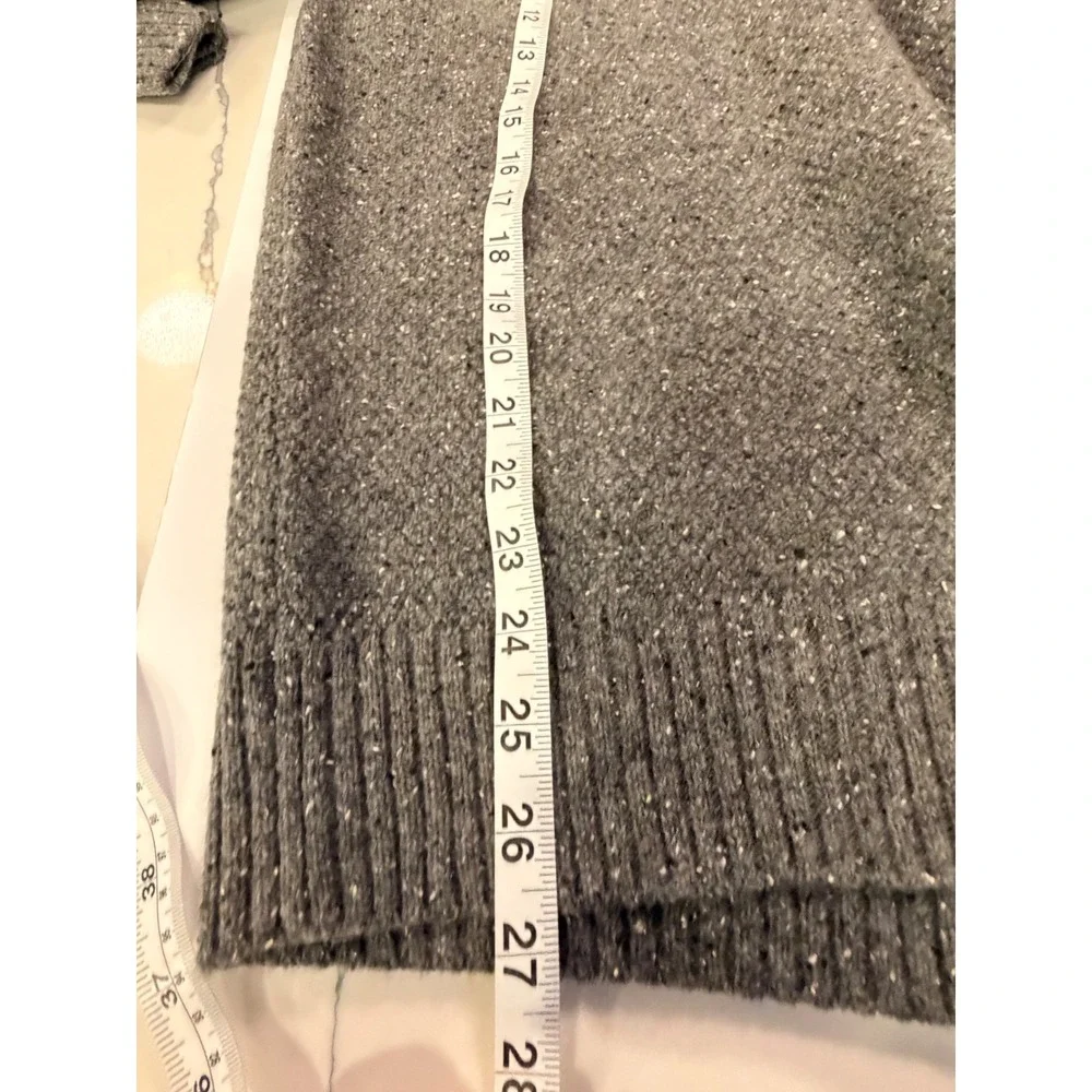 UNTUCKit Gordonne Castlerock Grey Lambswool Blend Mock Neck Sweater Mens Medium